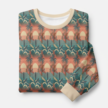Folded tropical sweatshirt editorial