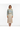 Front – champagne midi skirt, white studio