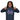 Girl in navy hoodie thumbs up