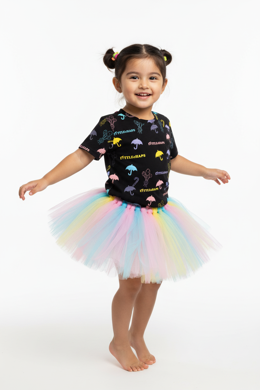 Girl on tiptoes in tutu