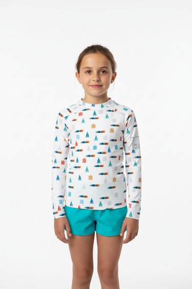 Girl Turquoise Shorts Front
