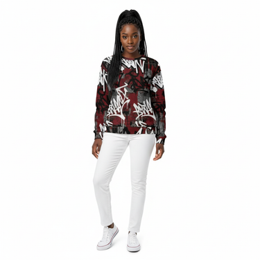 Graffiti Sweatshirt White Jeans Black Female