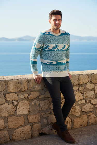Great Wave Knit Sweater – Coastal Wall