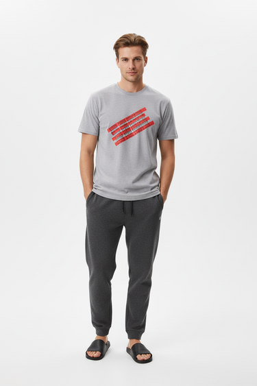 Grey Tee Charcoal Joggers