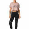 Hazy pink crop top relaxed athletic pose