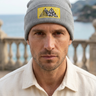 Heather Grey beanie editorial