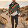 Hoodie editorial on a beach boardwalk
