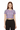 Model 8 - Front view of rainbow palm crop tee