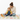 Parent teaching child with ABC blanket white background