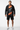 Jacket Look 4 - Black windbreaker with athletic shorts