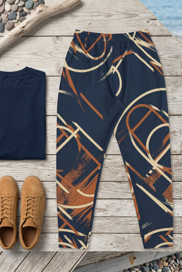 Joggers back-view deck editorial