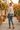 Joggers rear-view editorial with oatmeal cardigan