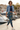 Joggers with denim jacket at marina