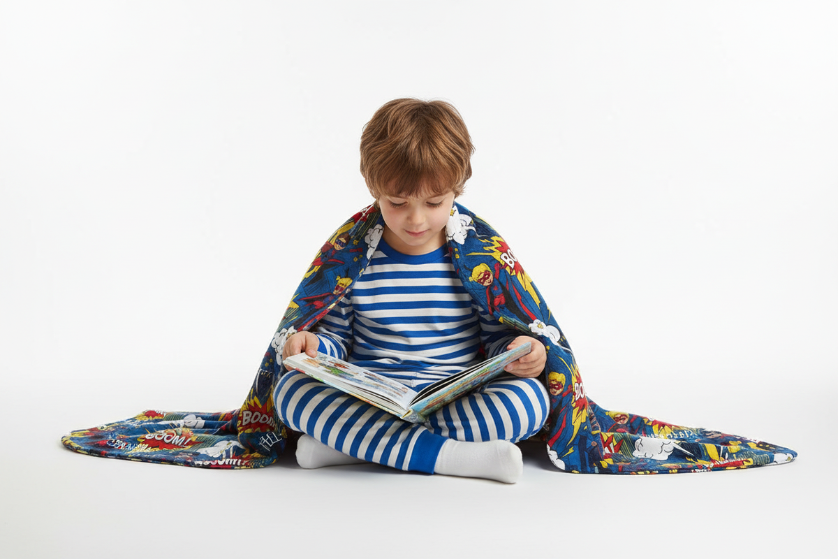 Look 1 - Boy Reading with Blanket