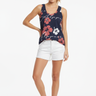 Look 1 - Tropical casual with white shorts