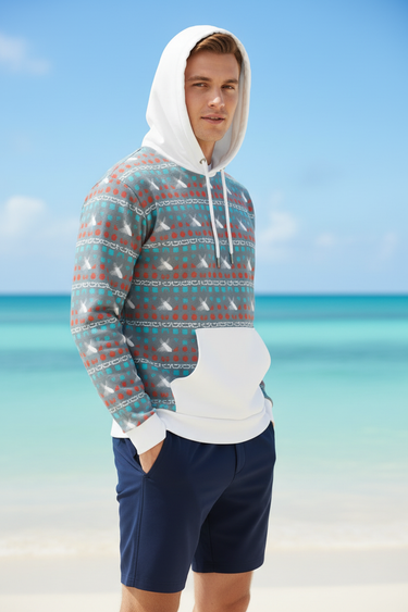 Look 2 – Tropical Beach Hood Up Boardshorts