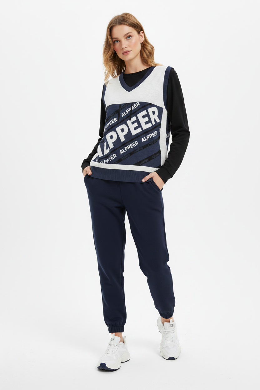 Look 3 - White Studio Joggers