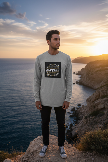 Look 4 – Carbon Grey, cliffside sunset