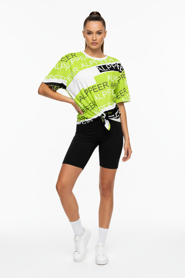 Look 5 - Sporty street knotted with bike shorts