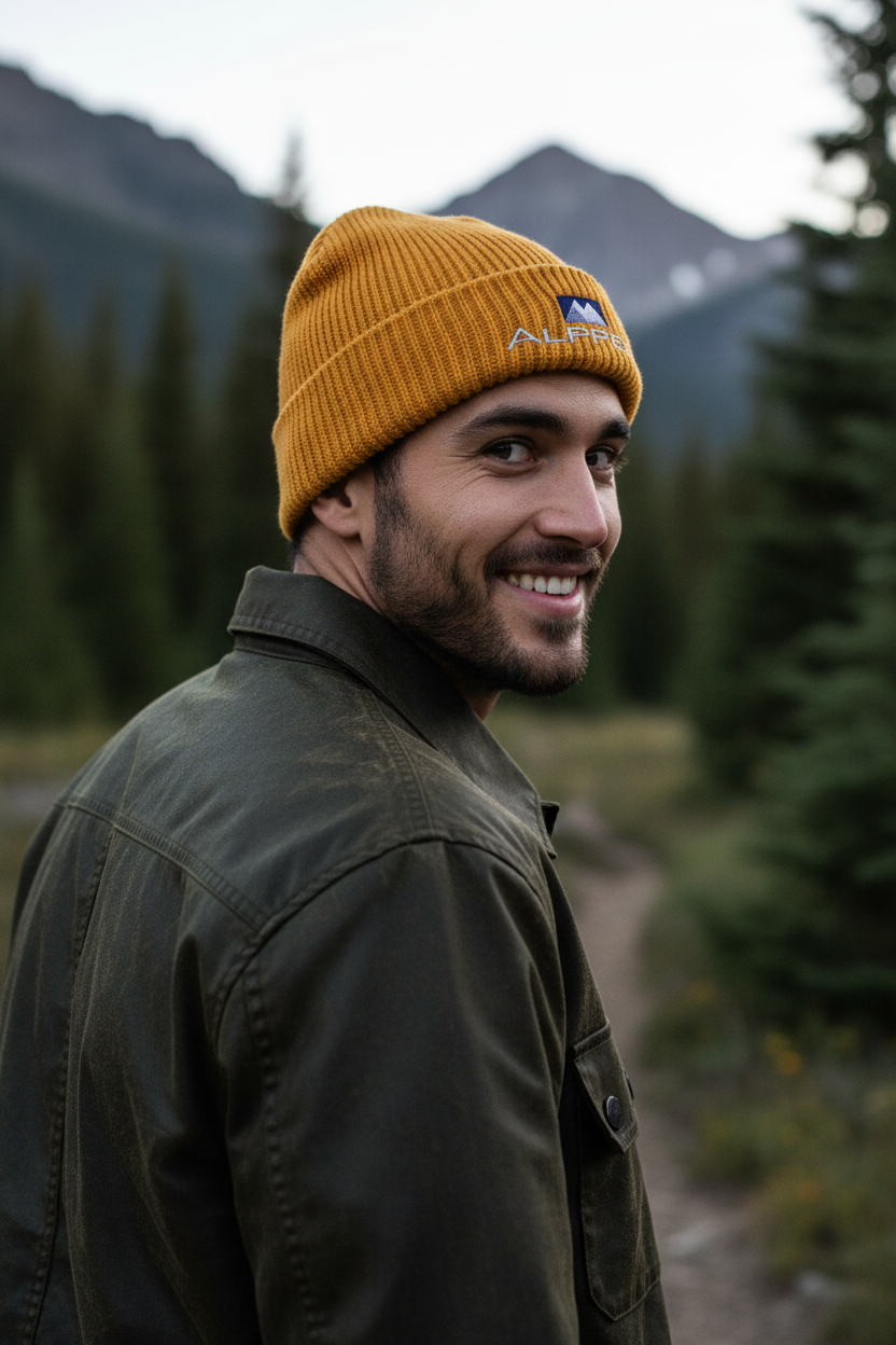 Look 6 – Gold Beanie Male Trail