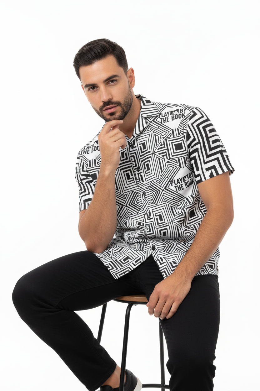 Male model sitting pose