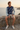 Male sweater editorial with Bermuda shorts