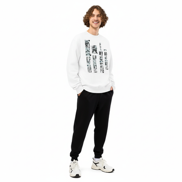 Male White Joggers Look