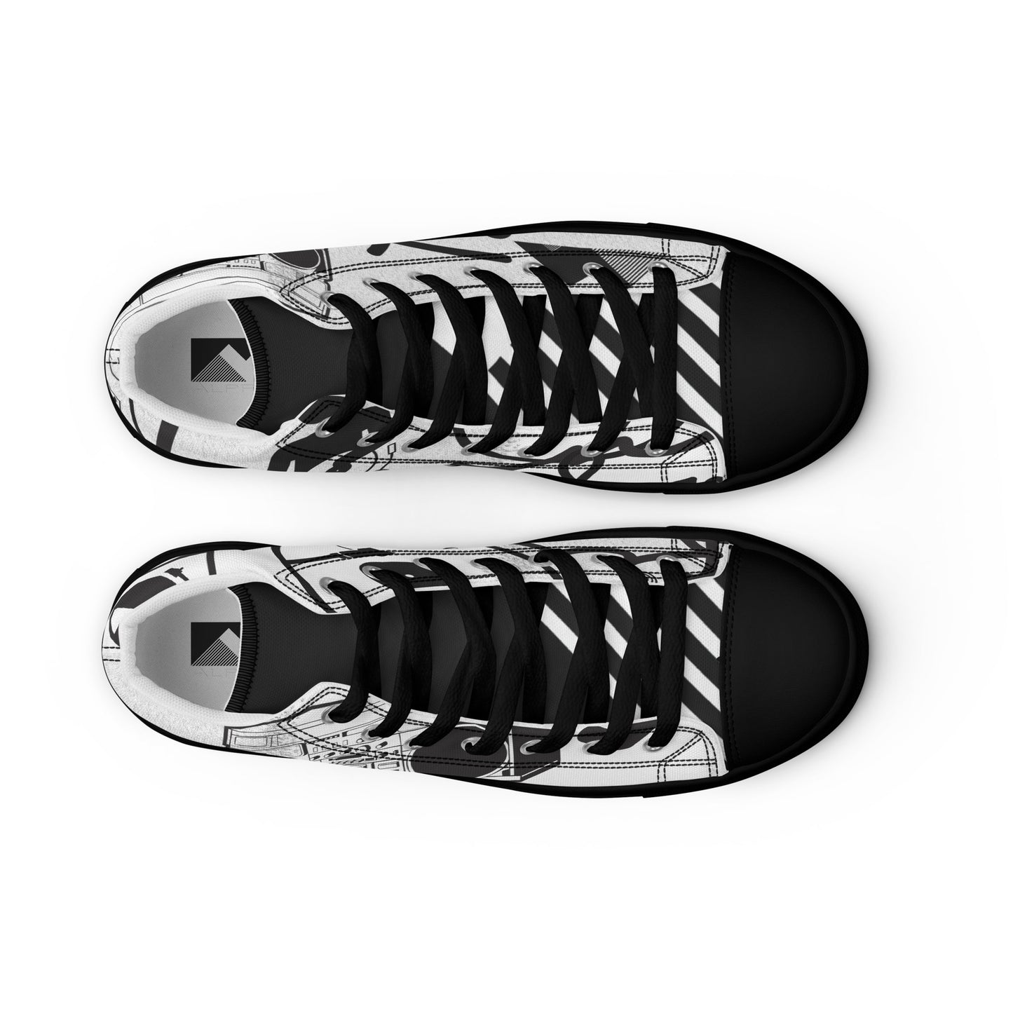 Beats Per Minute Men’s high-top canvas shoes