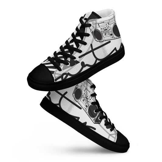Beats Per Minute Men’s high-top canvas shoes