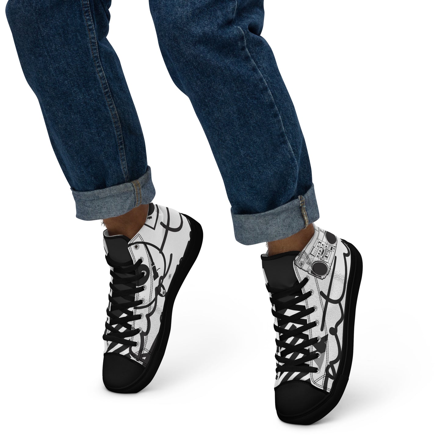 Beats Per Minute Men’s high-top canvas shoes