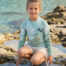 Mint botanical rash guard editorial look