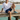 Navy boardshorts dock
