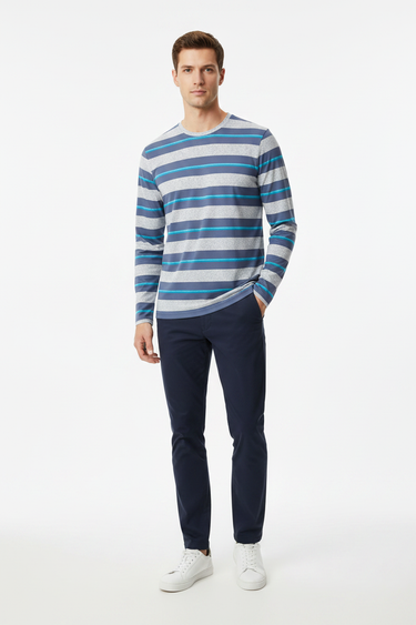 Navy Chinos Untucked Studio