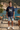 Navy tee with denim shorts