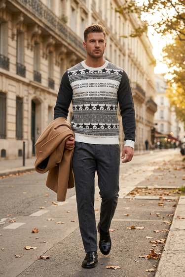 Nordic sweater Paris editorial