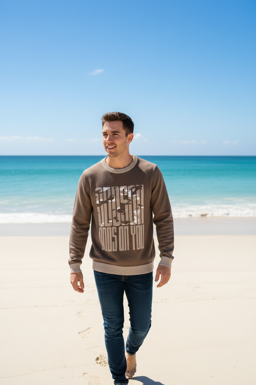 Odds On You Sweater – Sandy Beach Front