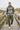 Olive cargos on a dune boardwalk
