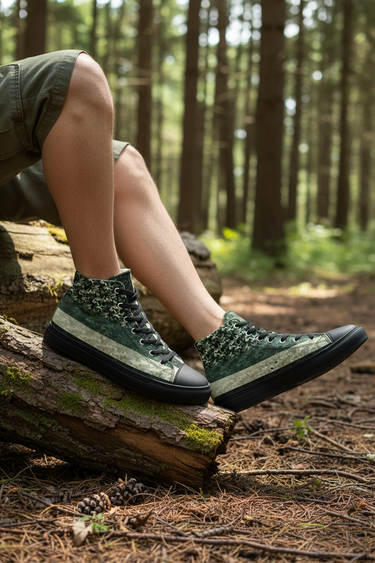 Olive shorts forest