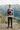 Quarter-zip sweater at an alpine overlook