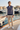 Quarter-zip with sand chinos