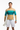 Rash guard with white boardshorts front