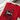 Red graphic T-shirt close-up