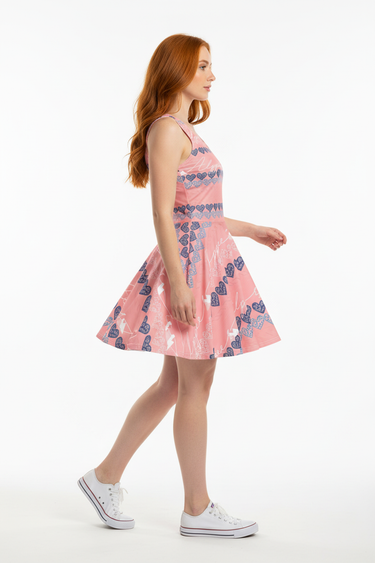 Red Hair Model Side View - Full Body