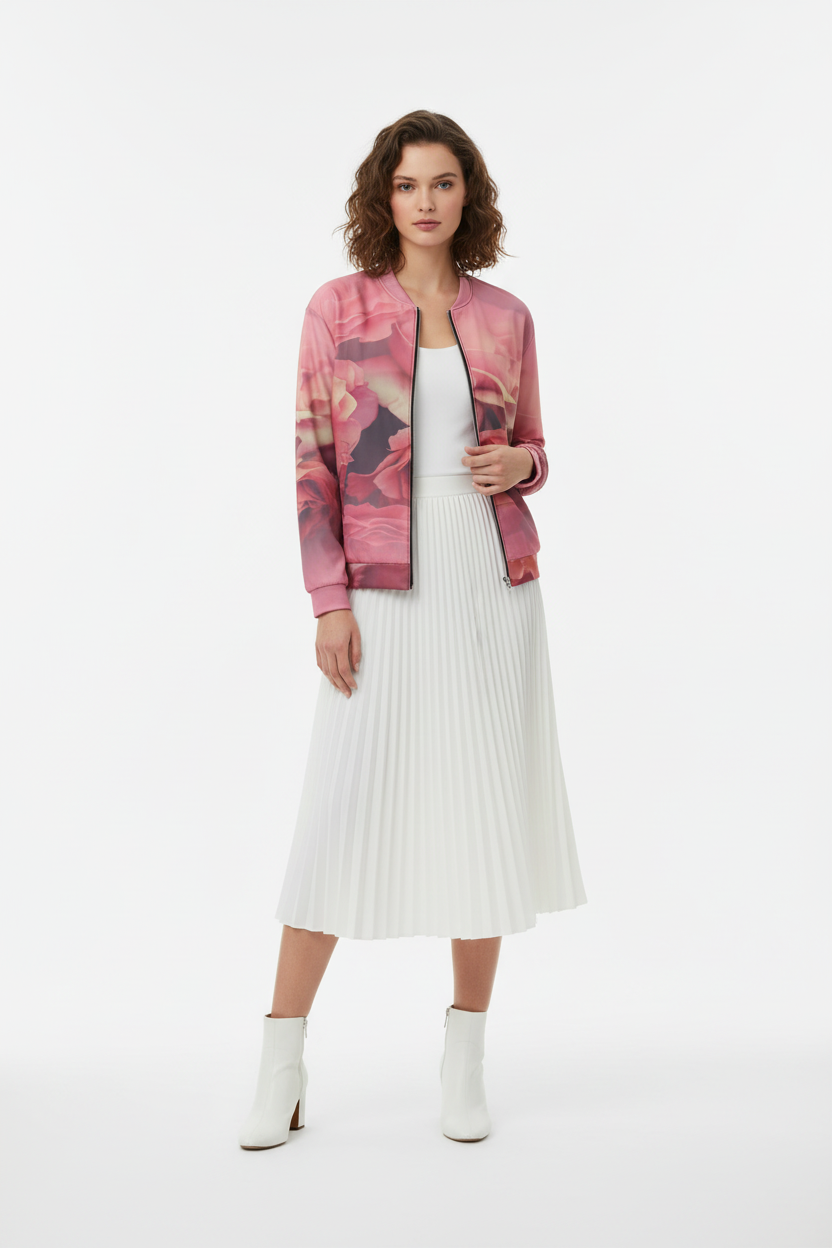 Rose Bomber Jacket - Feminine Look