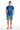 Royal blue tropical tee with boardshorts