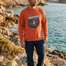 Same model in Burnt Orange Skateburst sweatshirt