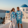 Santorini Blue Domes