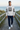 Seaside boardwalk look with navy joggers