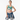 Sports bra with gray sweatpants