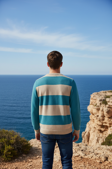 Stripe Sweater – Coastal Cliff Back